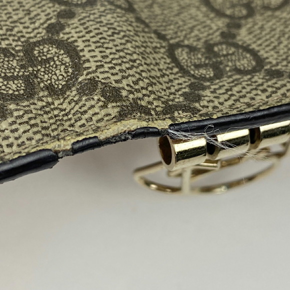 GUCCI GG pattern rows key case holder leather beige pink - Picture 4 of 6